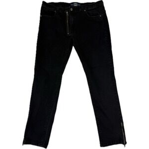 Deluxe Clothing Company Black streetwear Jeans‎ 38 Zipper Ankle
